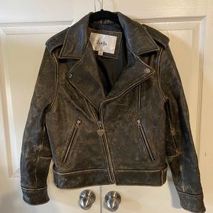 100% leather moto jacket